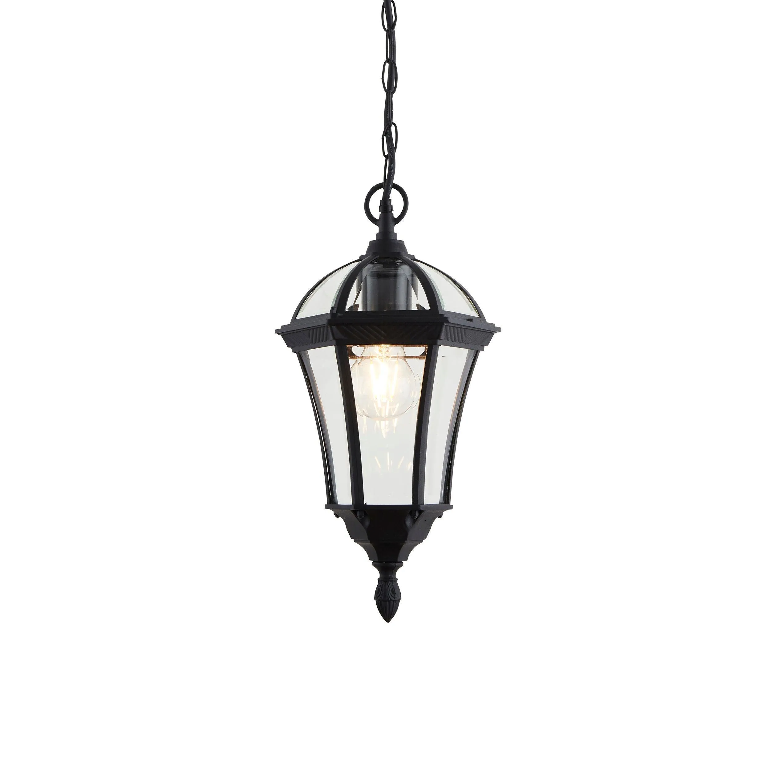 Endon Drayton Textured Black Outdoor Pendant Light