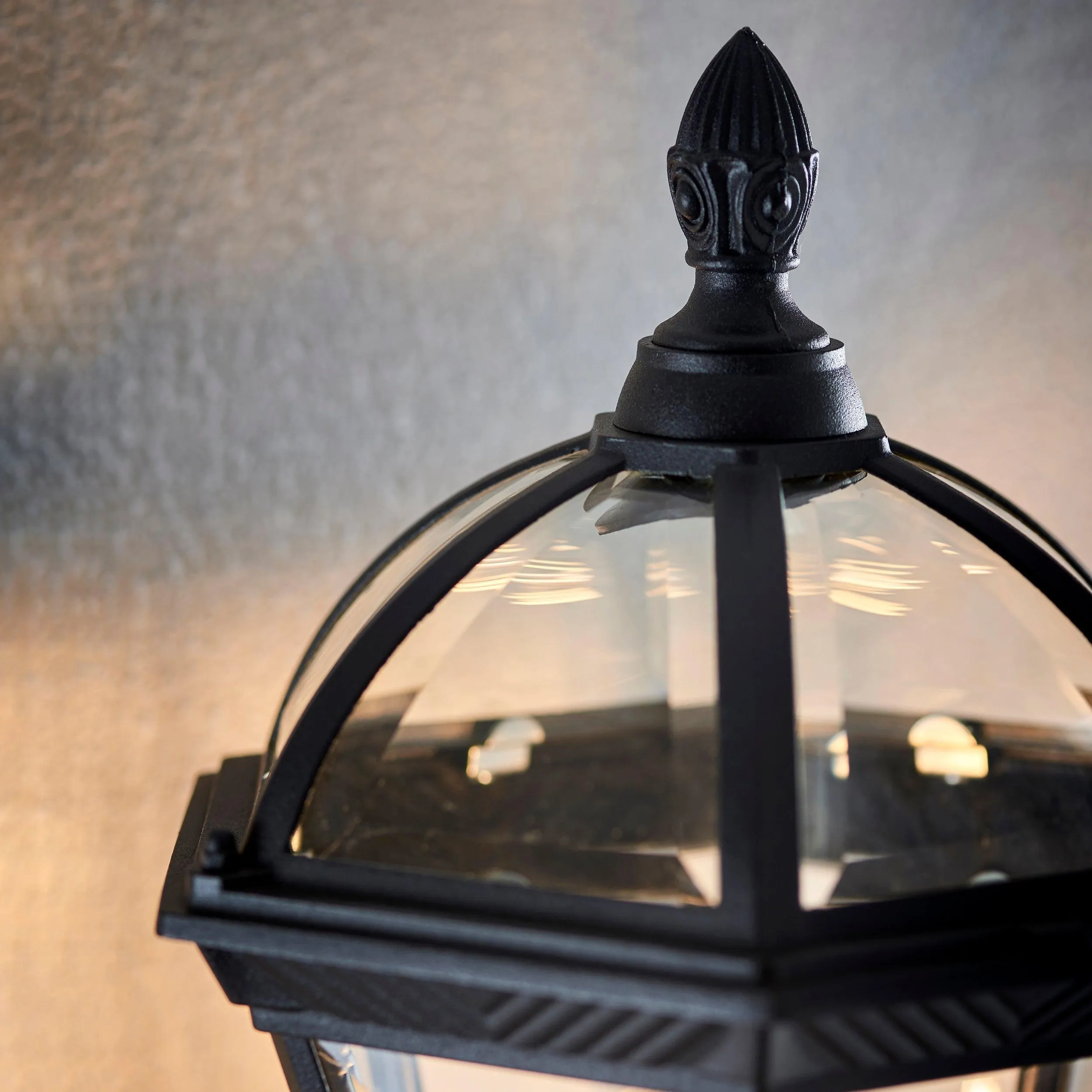 Endon Drayton Textured Black Outdoor Wall Light