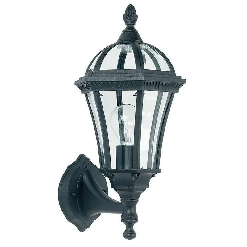 Endon Drayton Textured Black Outdoor Wall Light