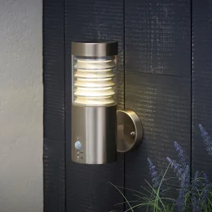Endon Equinox Stainless Steel LED PIR Outdoor Wall Light