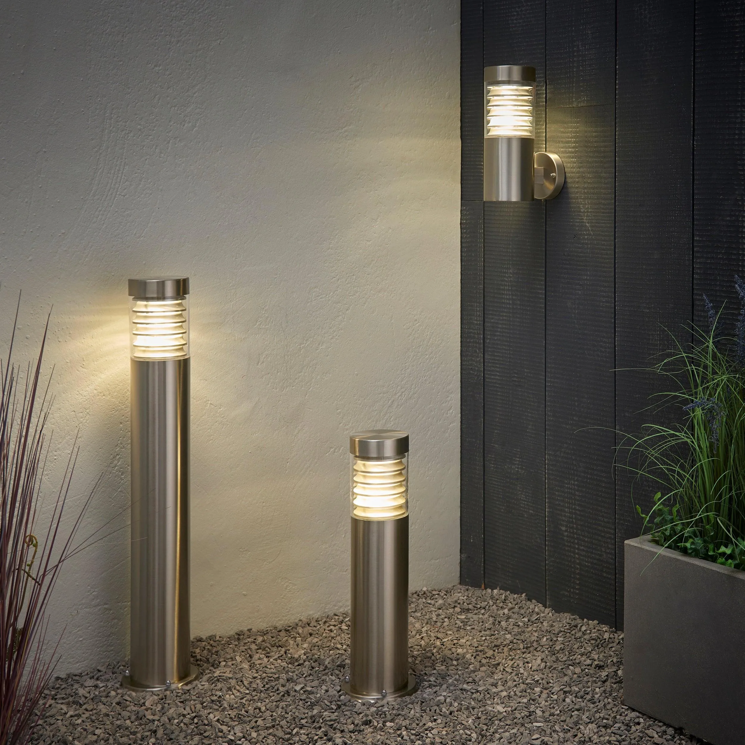 Endon Equinox Stainless Steel LED PIR Outdoor Wall Light