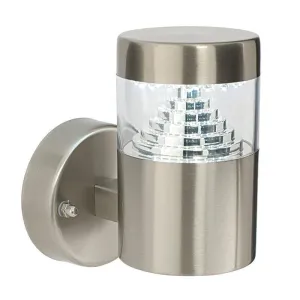 Endon Pyramid Brushed Stainless Steel Outdoor Wall Light
