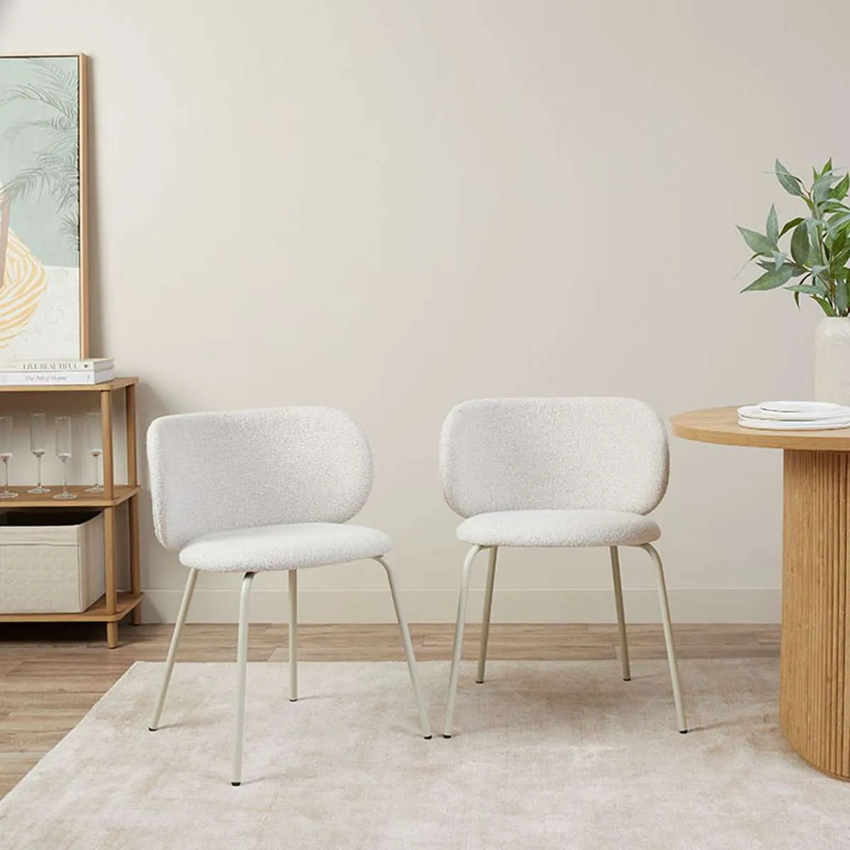 Eve Black Table and Willa Seven Piece Dining Set Mocka