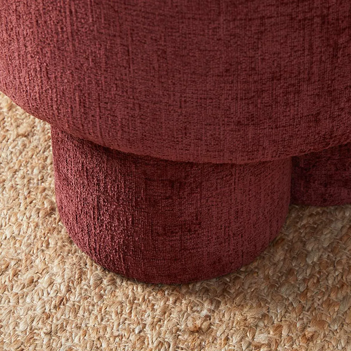Ezra Chunky Leg Ottoman - Shiraz Mocka