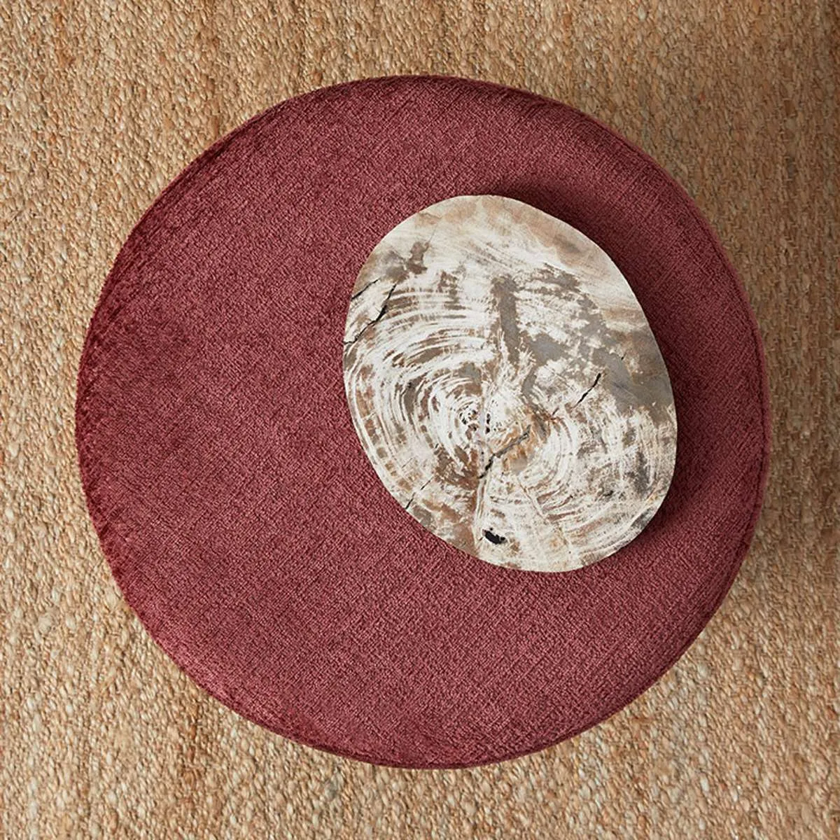 Ezra Chunky Leg Ottoman - Shiraz Mocka