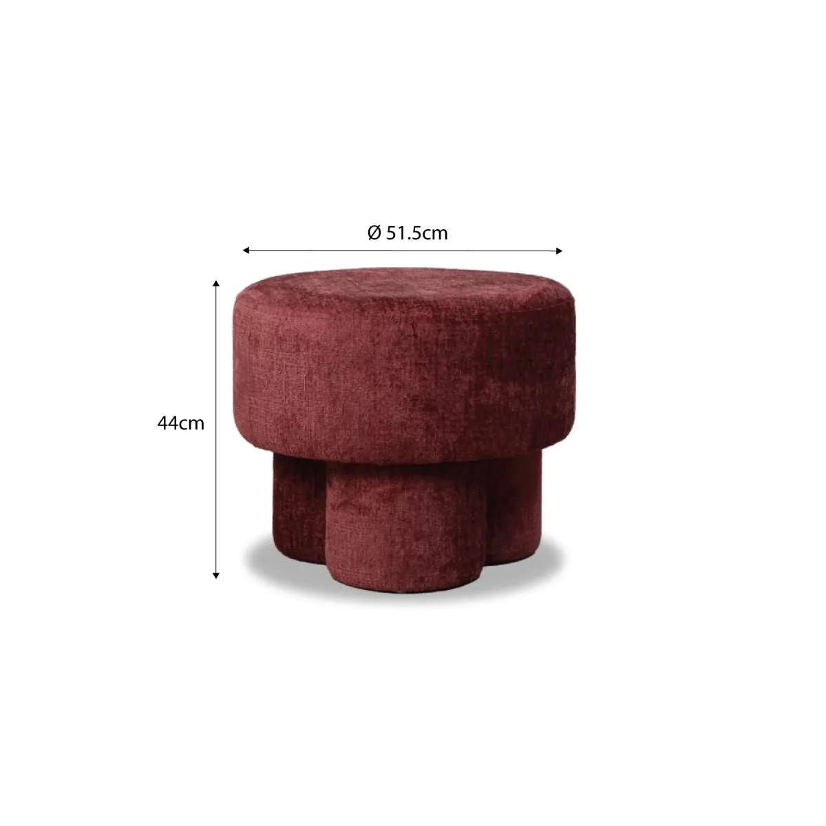 Ezra Chunky Leg Ottoman - Shiraz Mocka