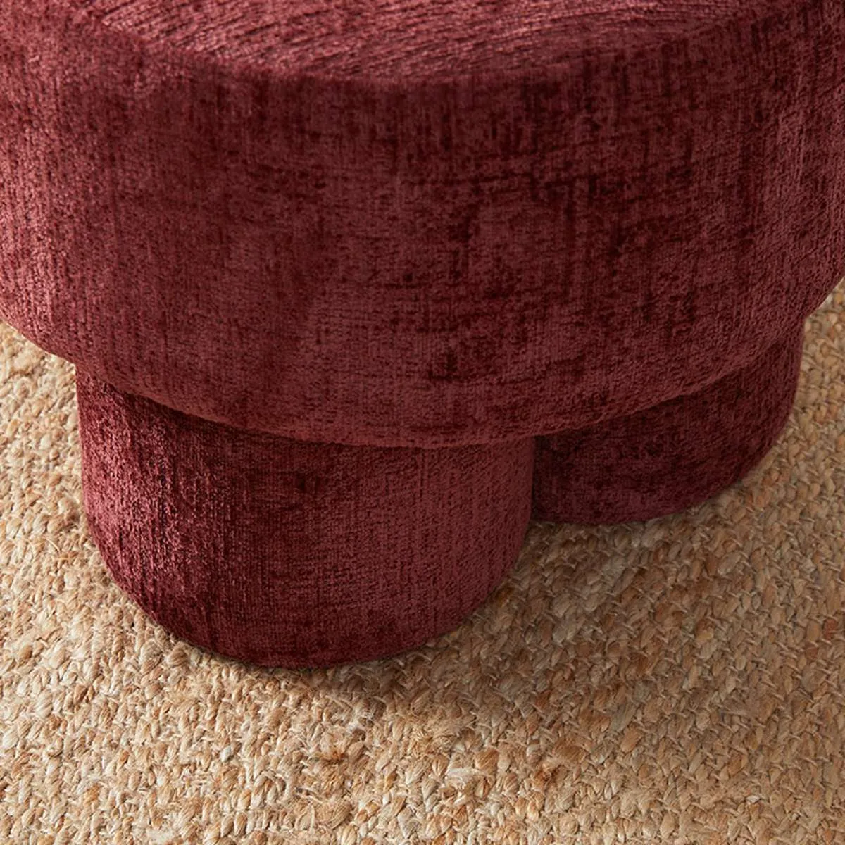 Ezra Chunky Leg Ottoman - Shiraz Mocka