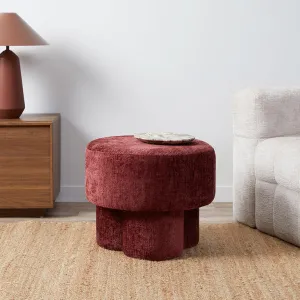 Ezra Chunky Leg Ottoman - Shiraz Mocka