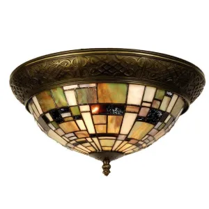 Falling Water Tiffany Flush Ceiling Light