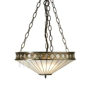 Fargo Medium Inverted Tiffany Ceiling Light (adjustable)