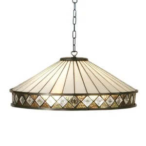 Fargo Medium Tiffany Ceiling Light 1 Bulb Fitting