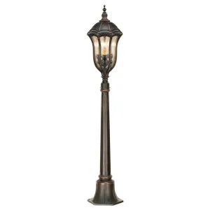 Feiss Baton Rouge Walnut Outdoor Bollard Light