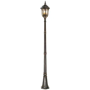 Feiss Baton Rouge Walnut Outdoor Lamp Post Lantern