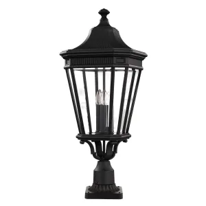 Feiss Cotswold Lane Black Large Outdoor Pedestal Lantern