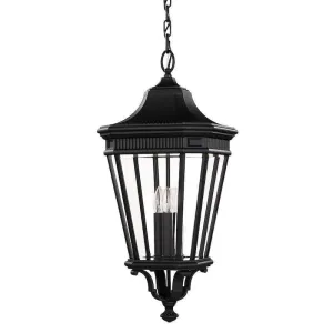 Feiss Cotswold Lane Black Large Outdoor Pendant Light