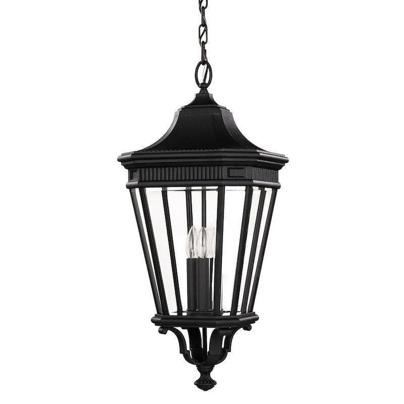 Feiss Cotswold Lane Black Large Outdoor Pendant Light