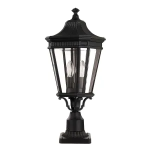 Feiss Cotswold Lane Black Medium Outdoor Pedestal Lantern