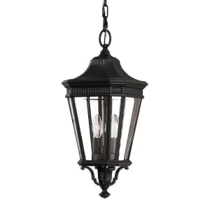 Feiss Cotswold Lane Black Medium Outdoor Pendant Light