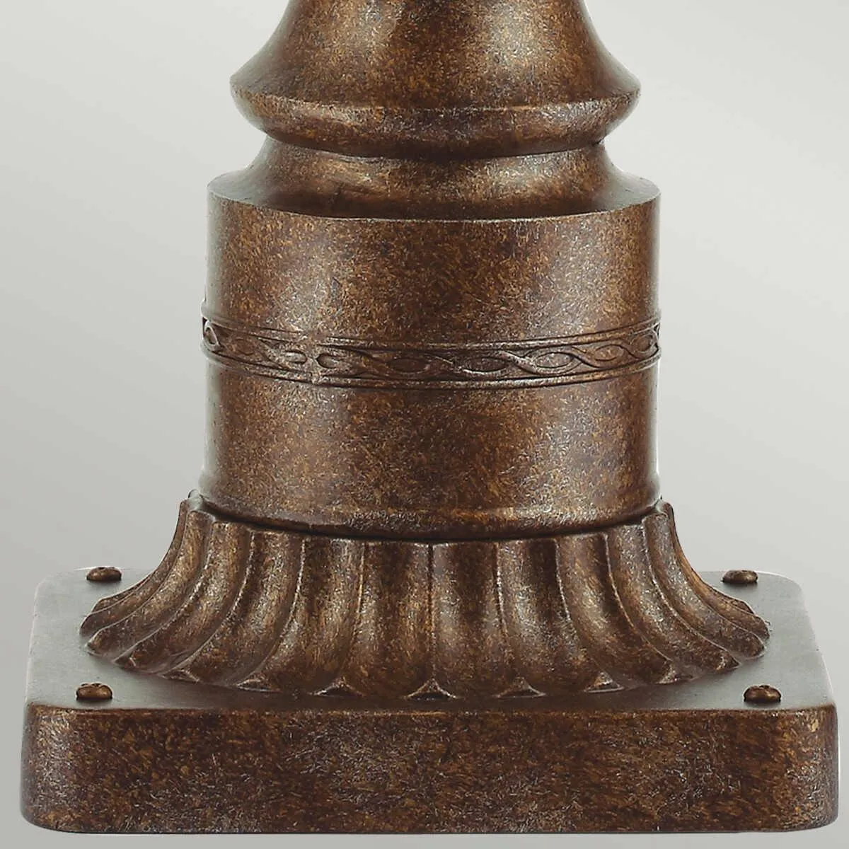 Feiss English Bridle Bronze Large Outdoor Pedestal Lantern