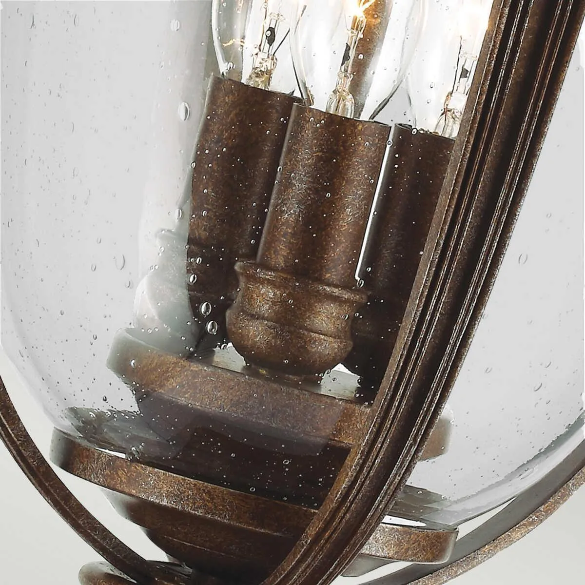 Feiss English Bridle Bronze Large Outdoor Pedestal Lantern