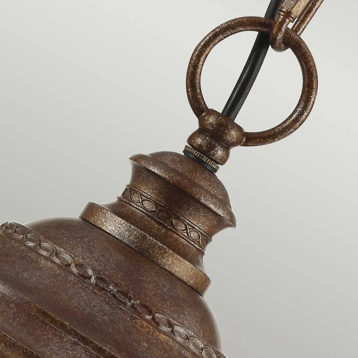 Feiss English Bridle Bronze Large Outdoor Pendant Light