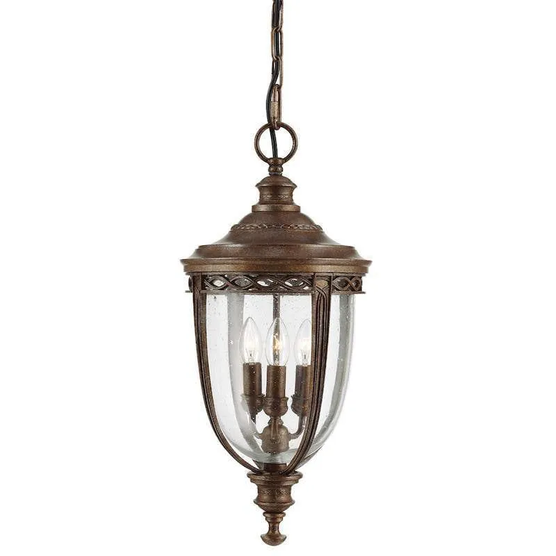 Feiss English Bridle Bronze Large Outdoor Pendant Light