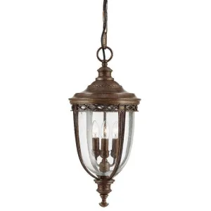 Feiss English Bridle Bronze Large Outdoor Pendant Light
