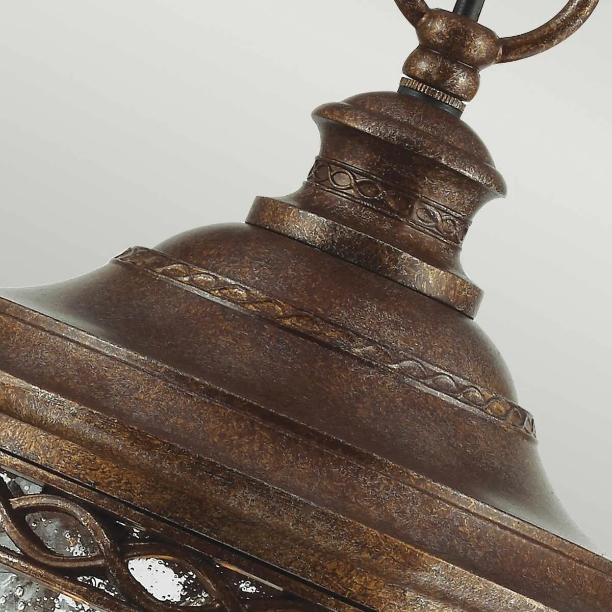 Feiss English Bridle Bronze Medium Outdoor Pendant Light