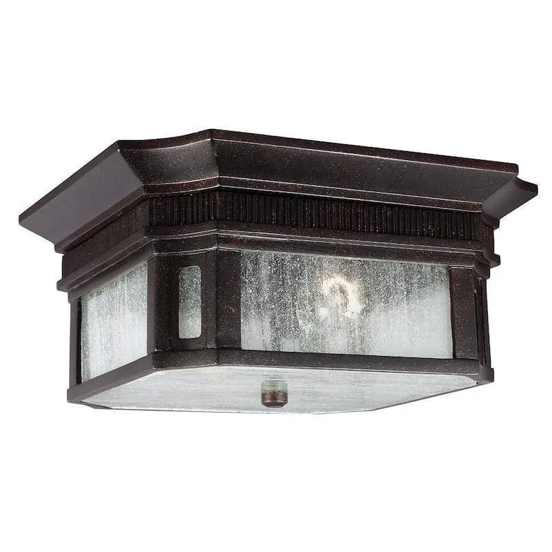 Feiss Federal Outdoor Gilded Bronze Flush Light