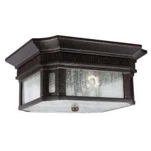 Feiss Federal Outdoor Gilded Bronze Flush Light