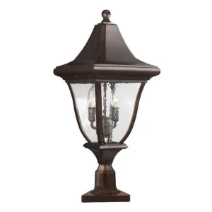 Feiss Oakmont 3 Light Bronze Outdoor Post Light