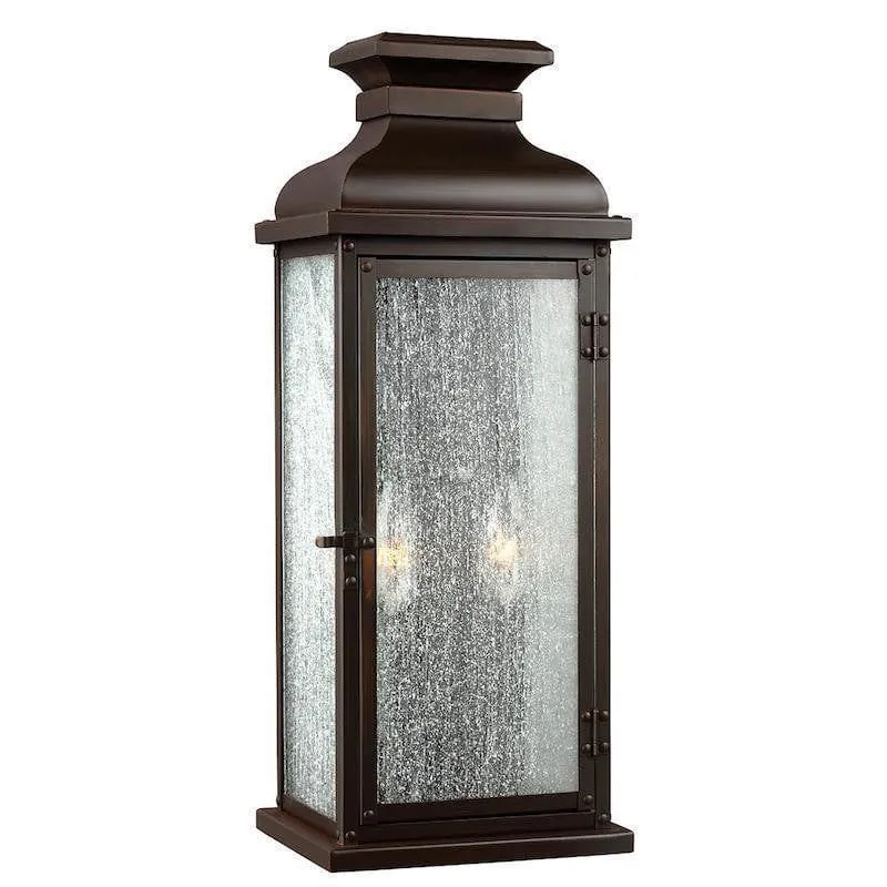 Feiss Pediment Medium Aged Copper Outdoor Wall Light