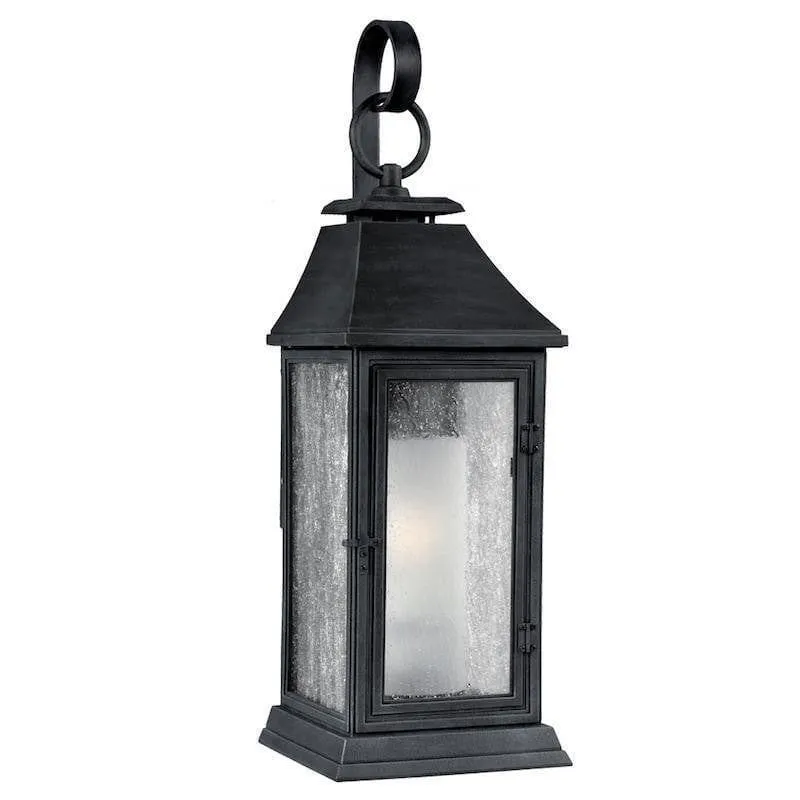 Feiss Shepherd Medium Weathered Zinc Outdoor Wall Light