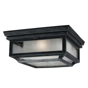 Feiss Shepherd Outdoor Weathered Zinc Flush Light