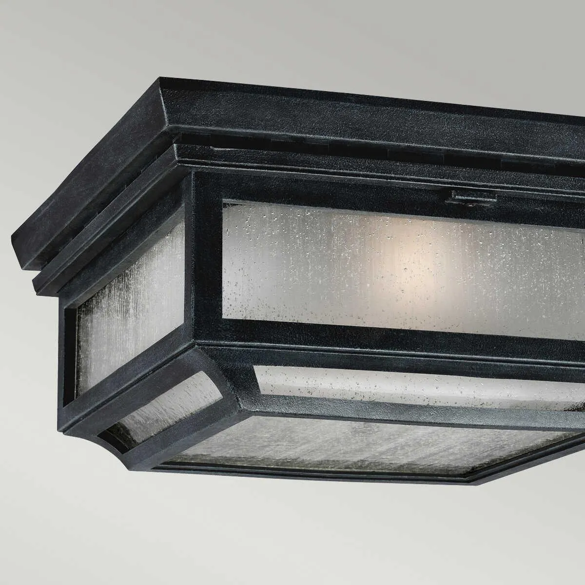 Feiss Shepherd Outdoor Weathered Zinc Flush Light