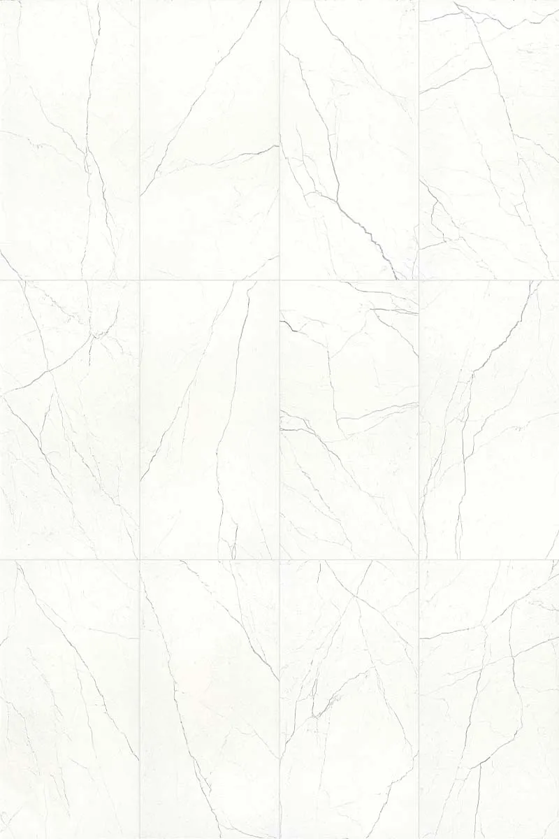 Florentina Marble Cortina White 3D Honed Porcelain Tile 60x120cm