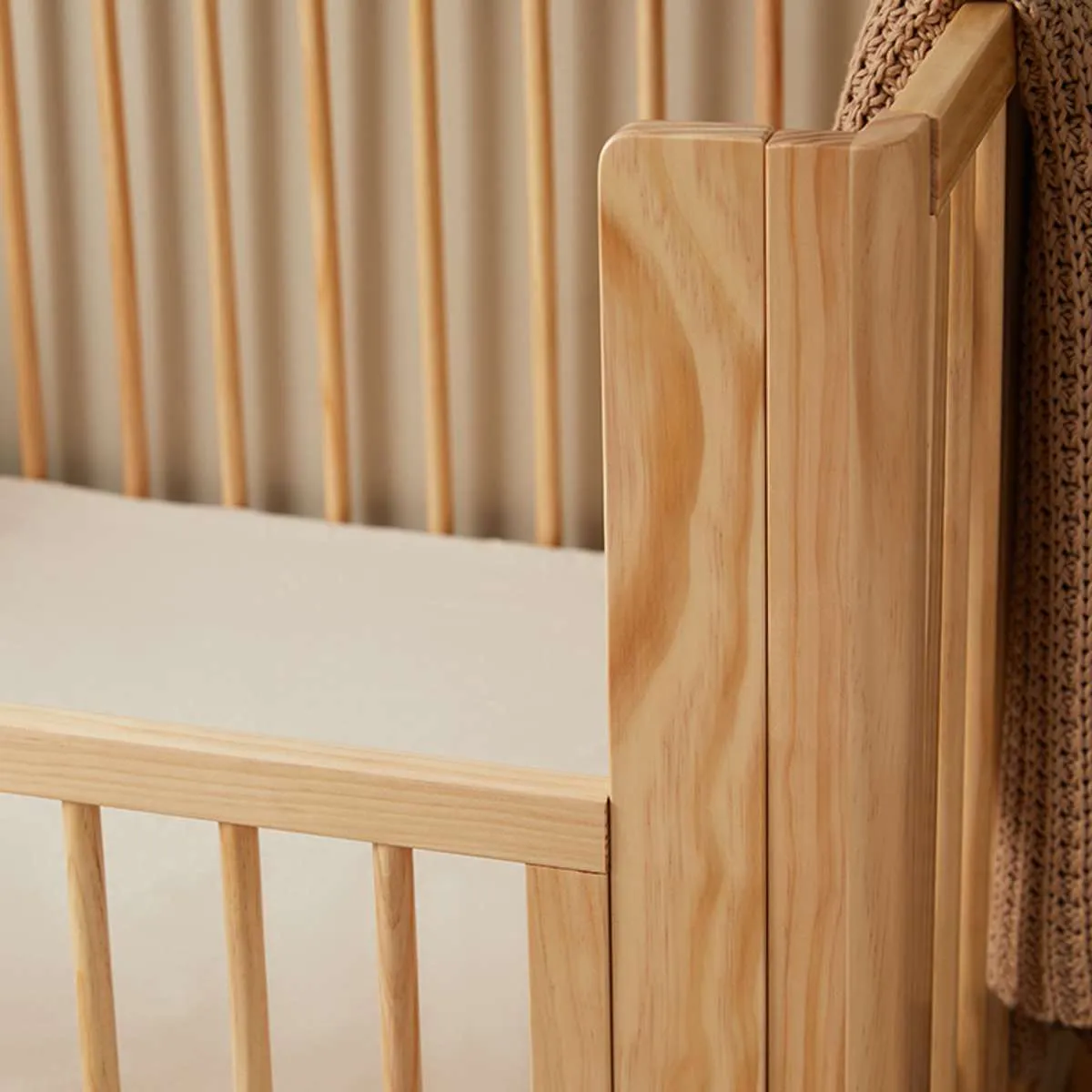 Fraser Coastal Cot Toddler Bed Half Frame - Natural Mocka