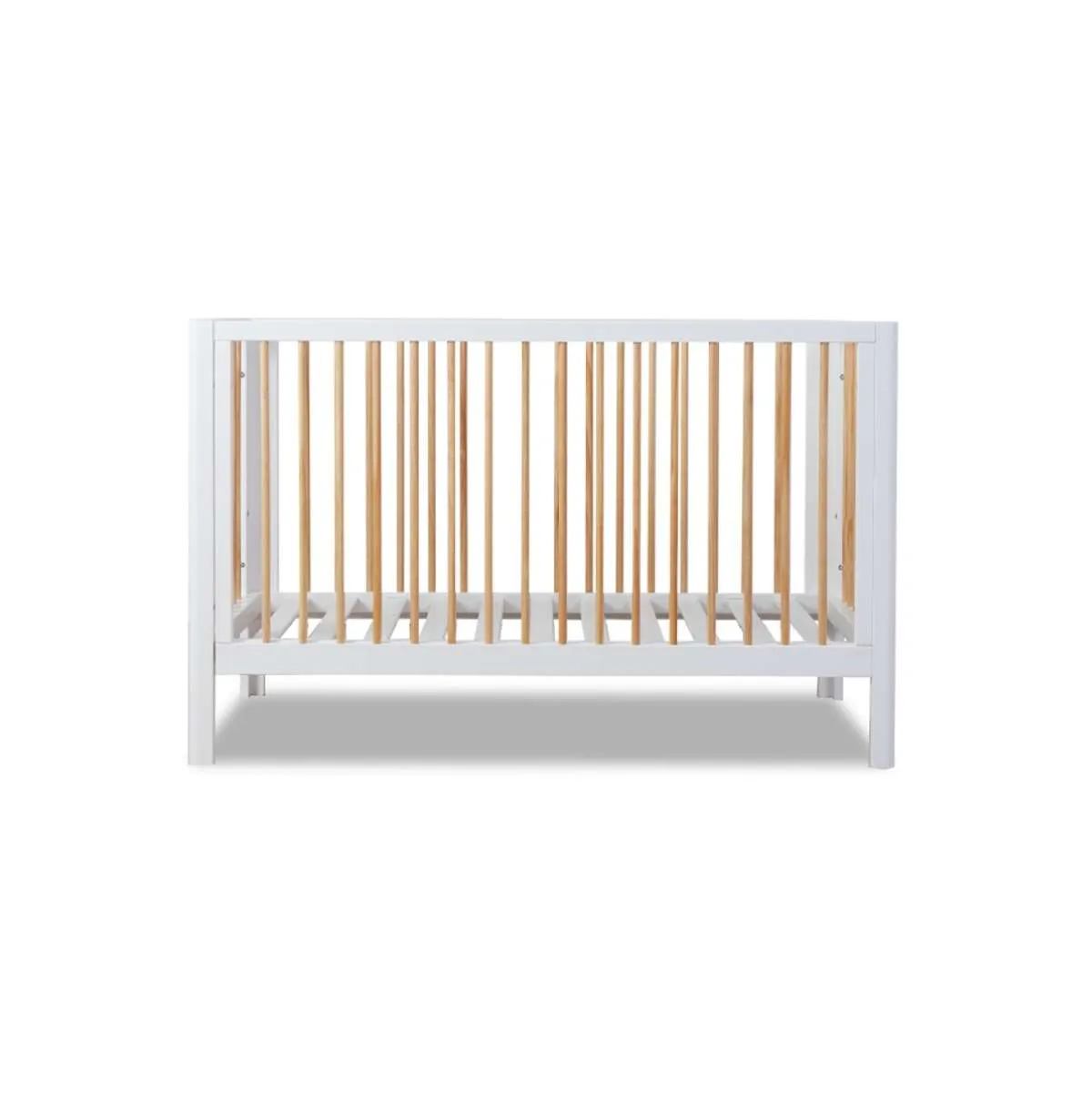 Fraser Coastal Cot - White/Natural Mocka