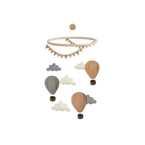 Gamcha Mobile - Air Balloons / Pennants - Beige - 20x54cm