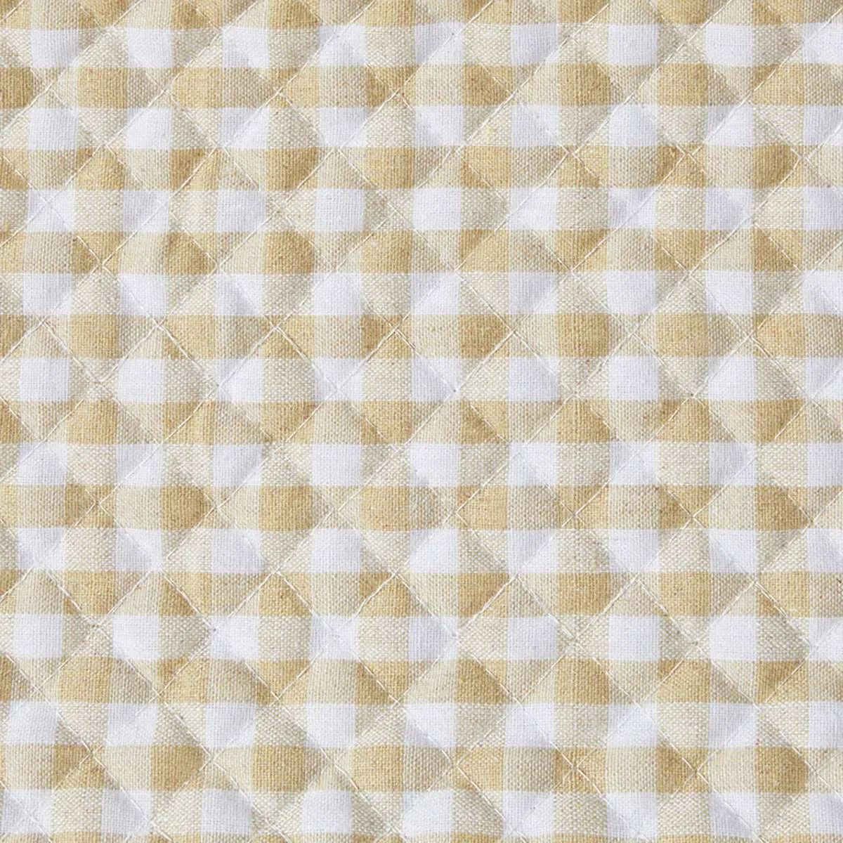 Gingham Waterproof Change Mat Cover - Sand Mocka