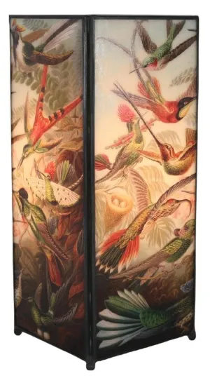 Haeckel Humming Birds Square Lamp Screen Printed