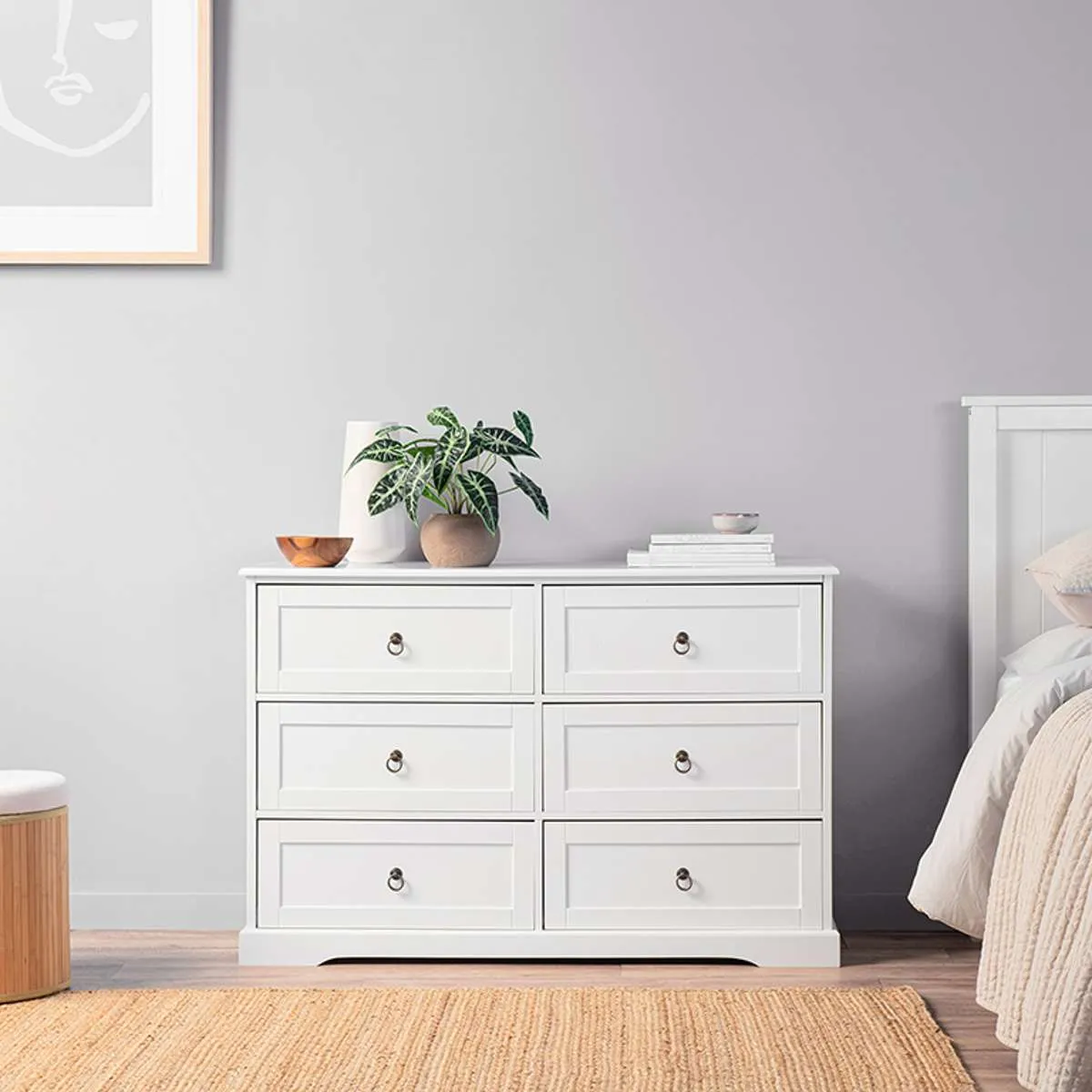 Hamptons Six Drawer - Wide Bundle Mocka