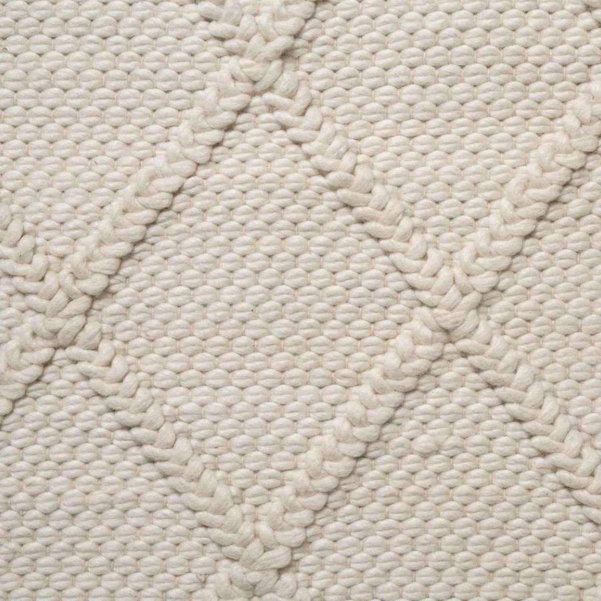 Hannah Diamond Wool Blend Floor Rug - Round Mocka