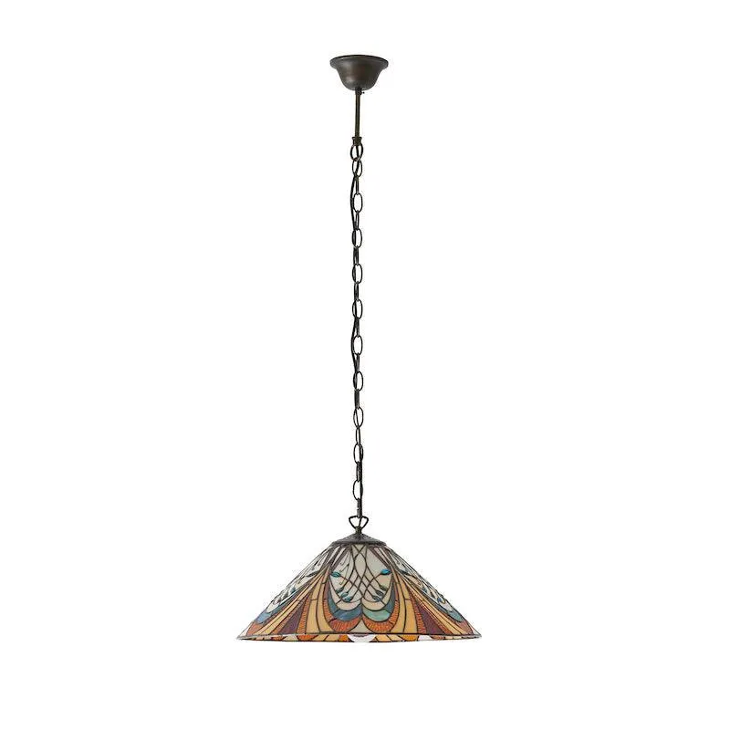 Hector Medium Tiffany Ceiling Light, single bulb fitting