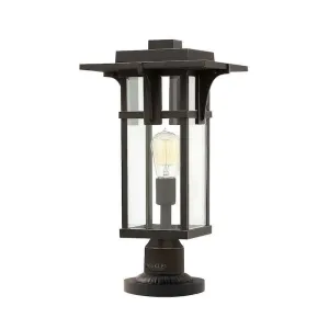 Hinkley Manhattan Oil Rubbed Bronze Outdoor Pedestal Lantern