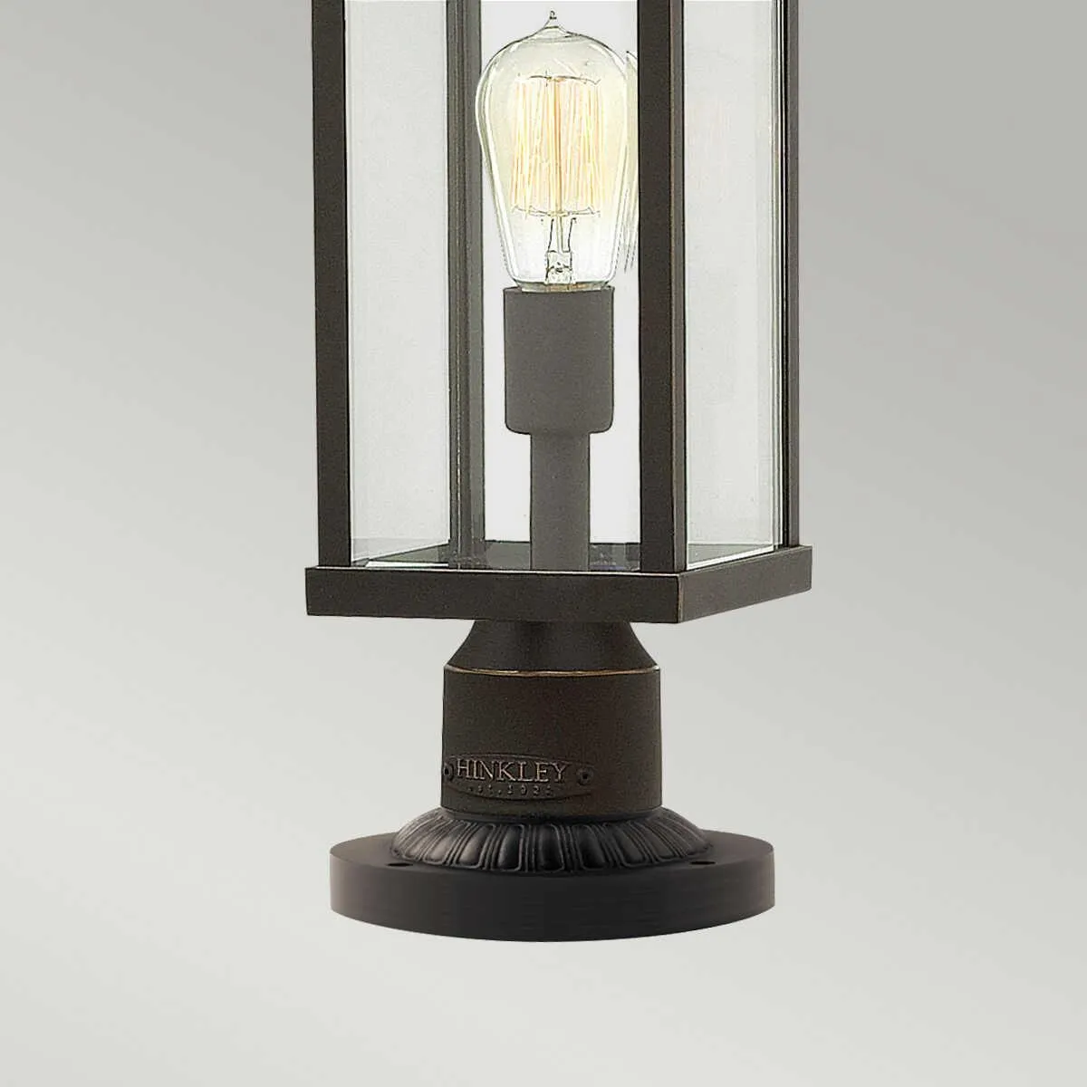 Hinkley Manhattan Oil Rubbed Bronze Outdoor Pedestal Lantern