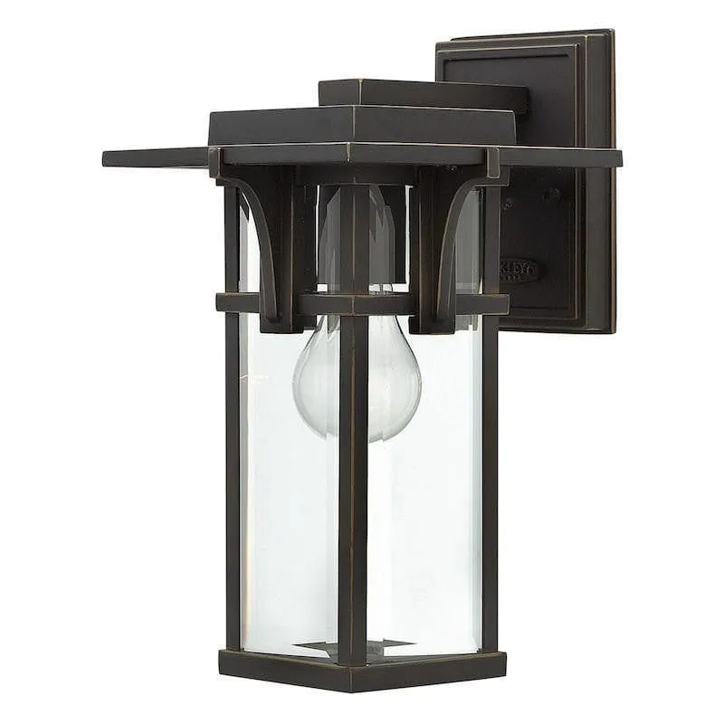 Hinkley Manhattan Oil Rubbed Bronze Small Outdoor Wall Light