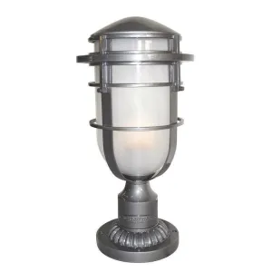 Hinkley Reef Hematite Outdoor Pedestal Lantern