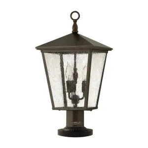 Hinkley Trellis Regency Bronze Outdoor Pedestal Lantern