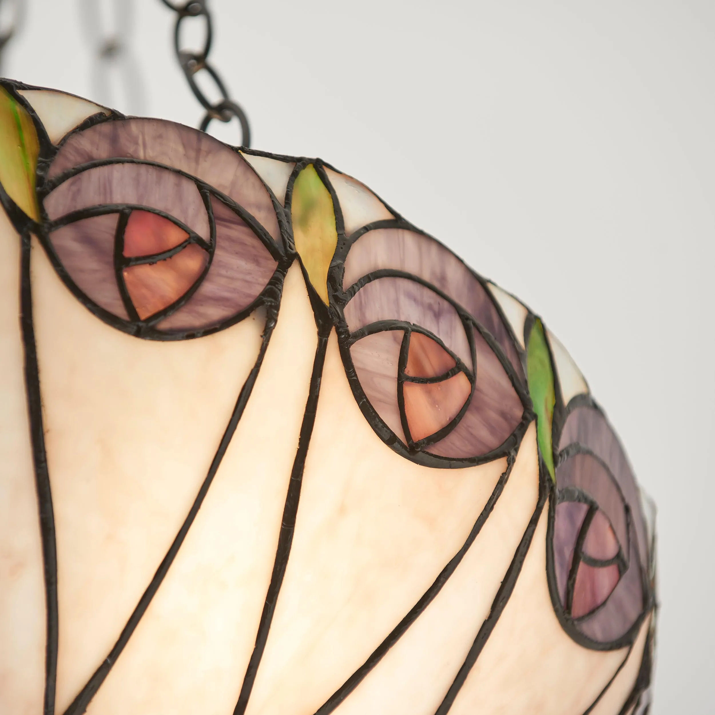 Hutchinson Medium Inverted Tiffany Ceiling Light